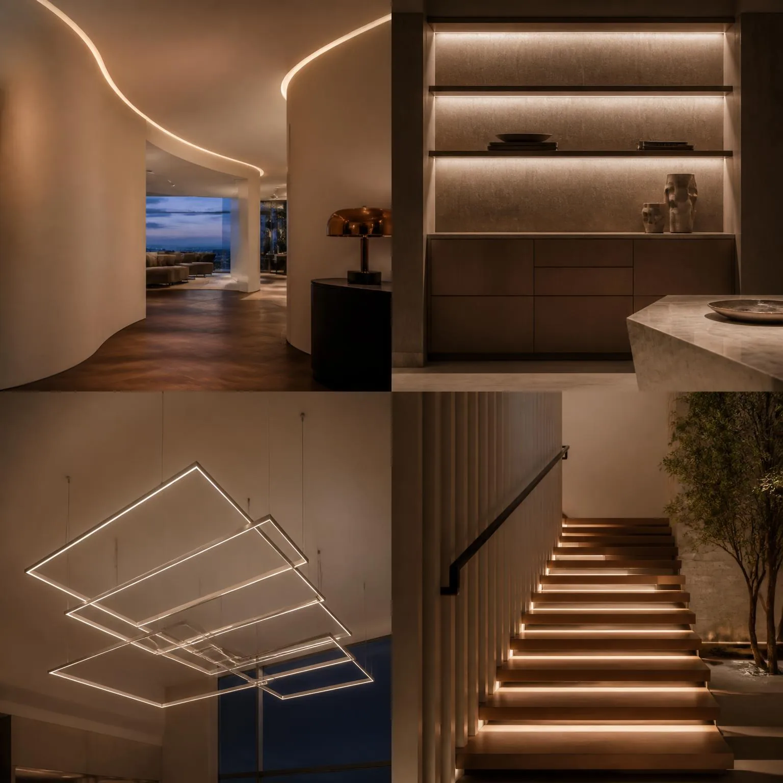 Custom Lighting: Curved linear